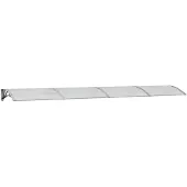 vidaXL Türvordach Grau und Transparent 400x75 cm Polycarbonat