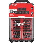 TTI Milwaukee Schlagnuss-Set 3/8" -Set 19-teiliges Set im PACKOUT Organiser Slim Compact SHOCKWAVE lang