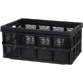 Excellent houseware Klappbox 32L schwarz Kunststoff 48 cm x 35 cm x 24 cm