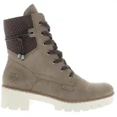 Rieker Morelia Damenschuhe Stiefeletten Schnürer Stiefel Beige Freizeit, Schuhgröße:38 EU