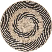 Zeller Dekoschale PRESENT, beige (natur, schwarz), Papier, Dekoschalen, Dekoschale, Ø 35 cm, Papiergeflecht