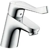 Hansgrohe Focus Waschtischmischer, extra langer Griff, ComfortZone70, Ausladung 101mm, ohne Ablaufgarnitur, chrom, 31914000