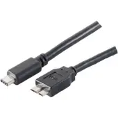 Shiverpeaks BS77142-1.8, 1,8 m, USB C, Micro-USB B, USB 3.2 Gen 1 (3.1 Gen 1), 5 Gbit/s, Schwarz
