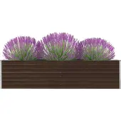 vidaXL Hochbeet 320 x 40 x 77 cm Verzinkter Stahl Braun