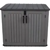 Lifetime Mülltonnenbox 50NRTH "Phil", grau, B:146cm H:128cm T:94cm, Kunststoff, Aufbewahrungsboxen, Mülltonnenbox, BxTxH: 146x94x128 cm, für 2 Mülltonnen á 240 l