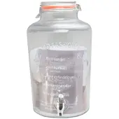 MPLCo Glasbehälter 8L mit Hahn für Getränke und Saft