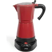 Livoo Rote elektrische italienische kaffeemaschine für 6 tassen - DOD117RC