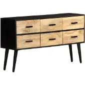 vidaXL Sideboard 110x33x64 cm Massivholz Mango
