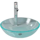 vidaXL Waschbecken mit Wasserhahn und Ablaufgarnitur aus gehärtetem