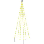 vidaXL LED-Weihnachtsbaum für Fahnenmast Warmweiß 108 LEDs 180 cm