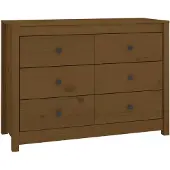 vidaXL Beistellschrank Honigbraun 100x40x72 cm Massivholz Kiefer
