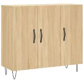vidaXL Sideboard Sonoma-Eiche 90x34x80 cm Holzwerkstoff