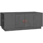vidaXL Couchtisch Grau 100x50x41 cm Massivholz Kiefer