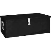 vidaXL Aufbewahrungsbox Schwarz 80x39x30 cm Aluminium