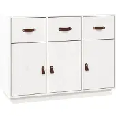 vidaXL Sideboard Weiß 100x40x75 cm Massivholz Kiefer