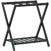 VD Home Furnishing Gepäckablage Schwarz 68x38x58 cm Bambus