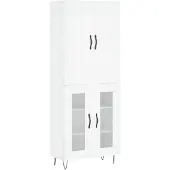 vidaXL Highboard Weiß 69,5x34x180 cm Holzwerkstoff