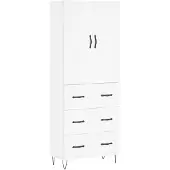 vidaXL Highboard Weiß 69,5x34x180 cm Holzwerkstoff