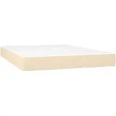 vidaXL Taschenfederkernmatratze Mittel Creme 140x190x20 cm Stoff