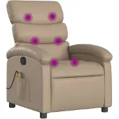 Super Merchant Massagesessel Cappuccino-Braun Kunstleder