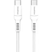 IMoshion Braided USB-C-zu-USB-C Kabel - 0, 5 Meter - Weiß