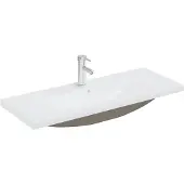 vidaXL Einbauwaschbecken mit Wasserhahn 101x39x18 cm Keramik Weiß
