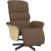 vidaXL Relaxsessel mit Fußteil Braun Stoff