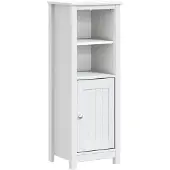 vidaXL Badschrank BERG Weiß 40x34x110 cm Massivholz Kiefer