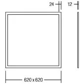 Brumberg Ailis LED-Panel 62x62cm Mikroprisma 3000K