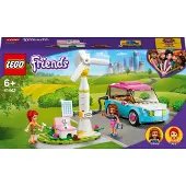LEGO 41443 Friends Olivias Elektroauto Set mit Mini-Puppen Olivia & Mia