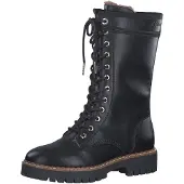 s.Oliver Damen Winterstiefel/ Schnürstiefel/ under the knee Stiefel Schwarz Kunstleder Größe: 40