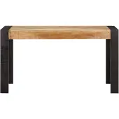 The Living Store Esstisch 140x70x76 cm Raues Mango-Massivholz
