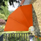 The Living Store Faltbarer Balkonfächer Terracotta-Rot 210×210 cm