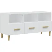 The Living Store TV-Schrank Weiß 102x36x50 cm Holzwerkstoff