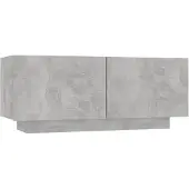 The Living Store TV-Schrank Betongrau 100x35x40 cm Holzwerkstoff