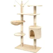 The Living Store Katzen-Kratzbaum 125 cm Beige