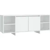 The Living Store TV-Schrank Weiß 130x35x50 cm Holzwerkstoff
