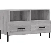 The Living Store TV-Schrank Grau Sonoma 80x36x50 cm Holzwerkstoff
