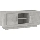 The Living Store TV-Schrank Betongrau 102x35x45 cm Holzwerkstoff