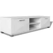 The Living Store TV-Schrank Hochglanz-Weiß 120x40,5x35 cm