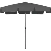 The Living Store Strandschirm Anthrazit 200x125 cm