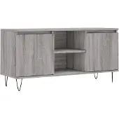 The Living Store TV-Schrank Grau Sonoma 104x35x50 cm Holzwerkstoff