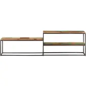 The Living Store TV-Schrank 180x30x50 cm Recyceltes Massivholz