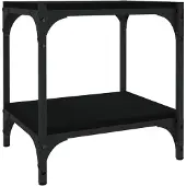 The Living Store TV-Schrank Schwarz 40x33x41 cm Holzwerkstoff und Stahl
