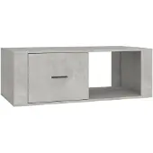 The Living Store Couchtisch Betongrau 100x50,5x35 cm Holzwerkstoff