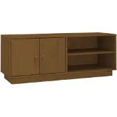The Living Store TV-Schrank Honigbraun 105x34x40 cm Massivholz Kiefer