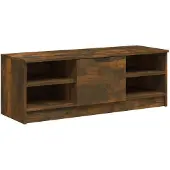 The Living Store TV-Schrank Räuchereiche 102x35,5x36,5 cm Holzwerkstoff