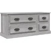 The Living Store TV-Schrank Grau Sonoma 100x35,5x45 cm Holzwerkstoff