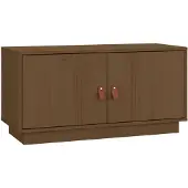 The Living Store TV-Schrank Honigbraun 80x34x40 cm Massivholz Kiefer