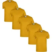 James & nicholson Basic T-Shirt Man 150 JN797 Gr. 3XL gold-yellow